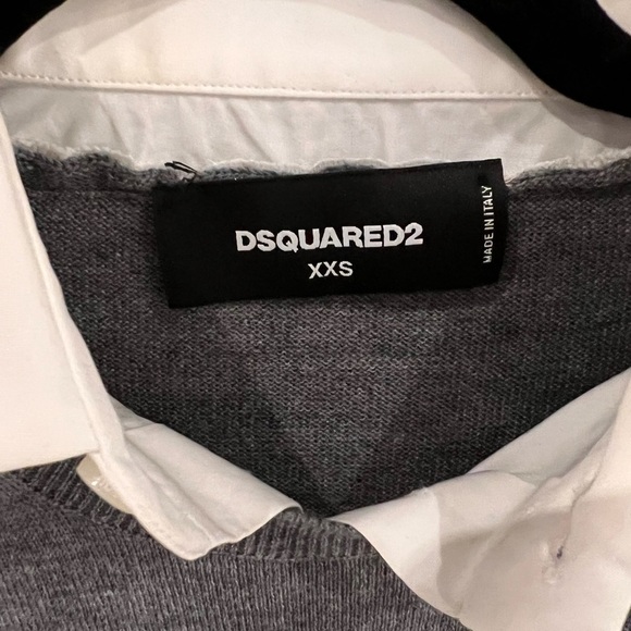 New without tag woman’s wool blend sweater dress with faux undershirt. - Picture 2 of 5